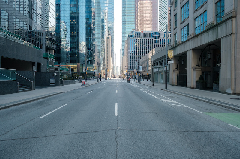 Toronto, Canada during Covid-19 pandemic - Empty city streets